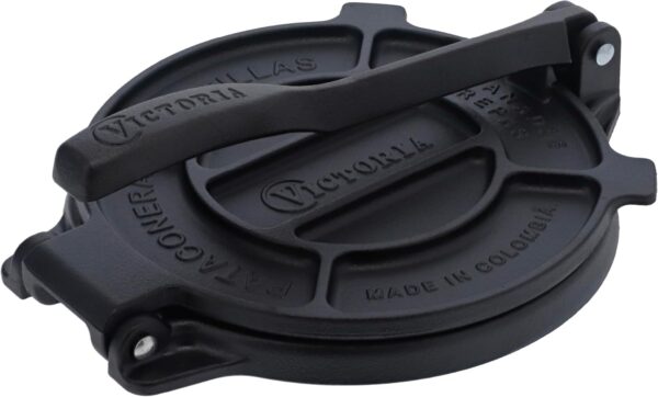 Victoria Cast Iron Press Made in Colombia Tortilla and Roti Maker, 6.5 Inches, Black Tortilla and Roti Maker, 6.5 Inches, Black
