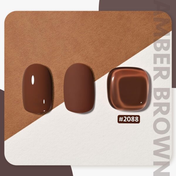 GAOY Brown Gel Nail Polish, 16ml Soak Off Gel Polish, UV Light Cure for Nail Art DIY Manicure at Home - Image 2