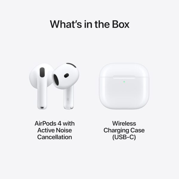 Apple AirPods 4 Wireless Earbuds, Bluetooth Headphones, with Active Noise Cancellation, Adaptive - Image 3