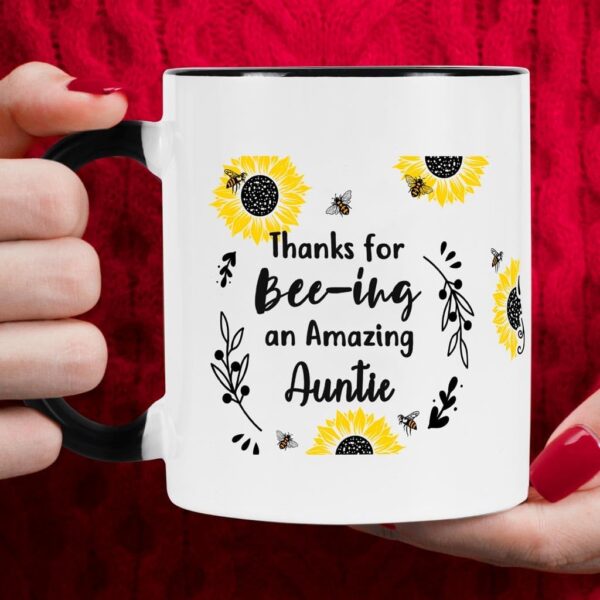 Breezy Valley Auntie Mug - Best Aunt Ever Gift - Best Mothers Day Gifts for Aunt from Niece or Nephew - Image 3