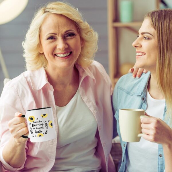 Breezy Valley Auntie Mug - Best Aunt Ever Gift - Best Mothers Day Gifts for Aunt from Niece or Nephew - Image 2