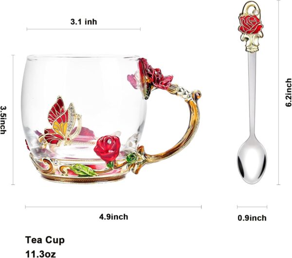 OEAGO Gifts for Mom Women Mothers Day Glass Coffee Enamels Mug Best Birthday Valentines Gifts for Her - Image 2