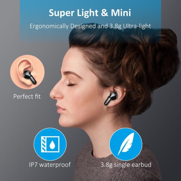 Wireless Earbuds, Bluetooth Headphones 2025 NEW Ear Buds 40H Bass Stereo in-Ear Earphones ENC Noise - Image 3