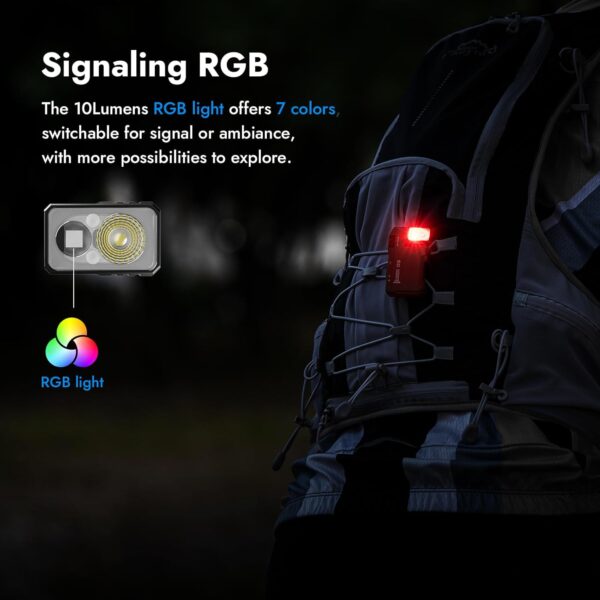 WUBEN G5 Rechargeable EDC Flashlight, Powerful RGB Flashights, 400 Lumens Portable Flat Mini - Image 4