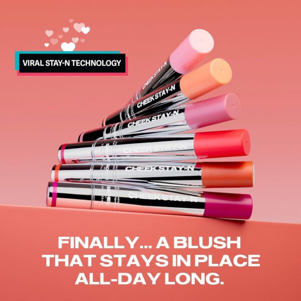 Sacheu Cheek STAY-N Liquid Blush for Cheeks. High Pigment, Buildable, Lightweight Cream Blush - Image 4