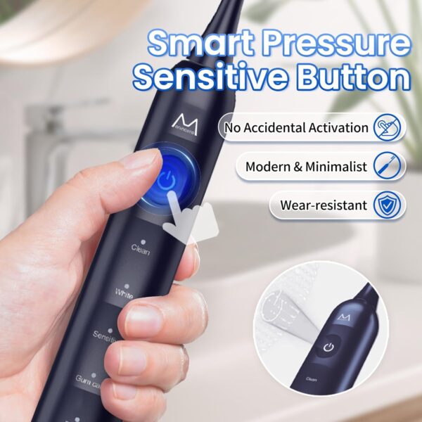 Sonic Electric Toothbrush for Adults Teens: 180 Days Battery Life, 48000VPM Motor 5 Cleaning Modes - Image 2