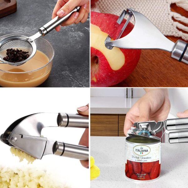Kitchen Utensils Set- 35 PCs Cooking Utensils with Grater,Tongs, Spoon Spatula &Turner Made of Heat - Image 4