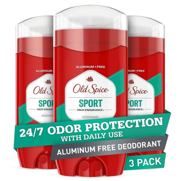 Old Spice Aluminum Free Deodorant For Men, High Endurance, 24/7 Sweat Defense & Odor Protection,