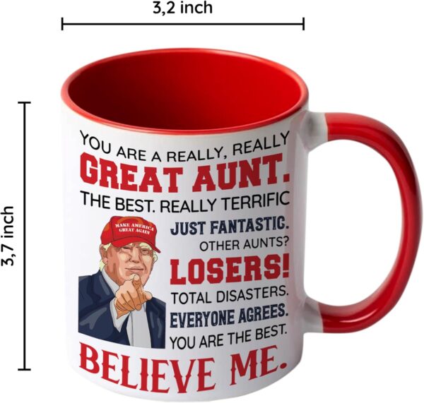 Mother's Day Gifts for Aunt - Best Aunt Ever Mug - Auntie Gift Ideas from Niece Nephew - Great Auntie - Image 3