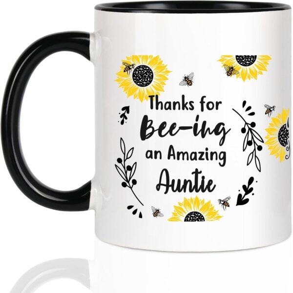 Breezy Valley Auntie Mug - Best Aunt Ever Gift - Best Mothers Day Gifts for Aunt from Niece or Nephew