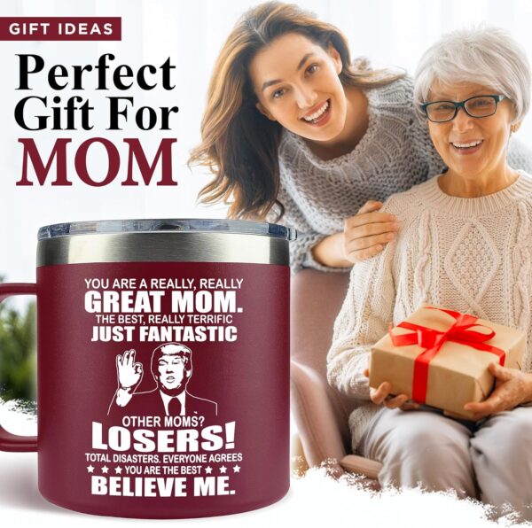 Cool Birthday gifts for Moms, Mothers - Best mom Mug, 14 Oz Stainless Steel moms Coffee MugGifts - Image 2