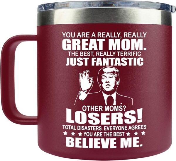 Cool Birthday gifts for Moms, Mothers - Best mom Mug, 14 Oz Stainless Steel moms Coffee MugGifts