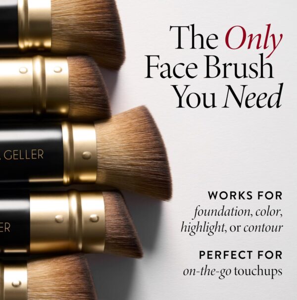 LAURA GELLER NEW YORK Retractable Black Kabuki Brush for Liquid, Cream and Powder Face Makeup - Image 4